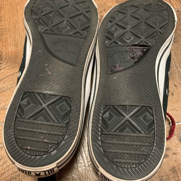 CONVERSE ALL STAR CHUCK TAYLOR Low Top BLACK Canvas WHITE Rubber Size 11 - Picture 4 of 13